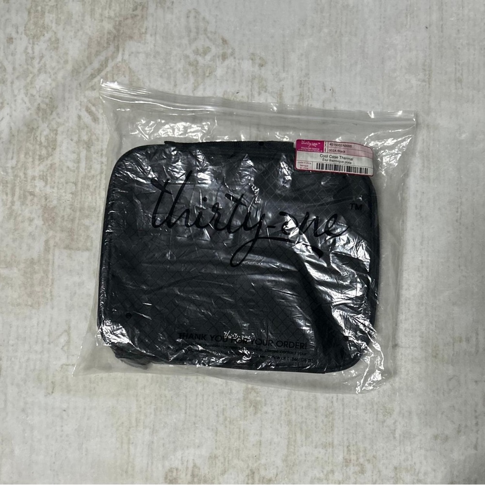 thirty-one Black Quilted Travel Cosmetic Pouch
